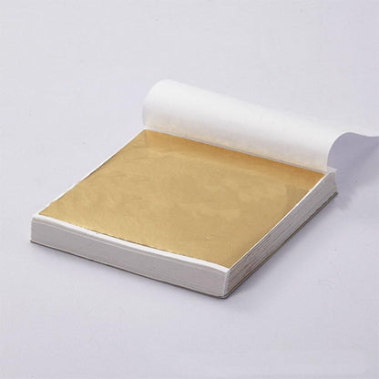 100PCS 24K Pure Genuine Gold Leaf Foil Sheet Gold Decoration (Champagne) V1188-ZC-DLL-1022