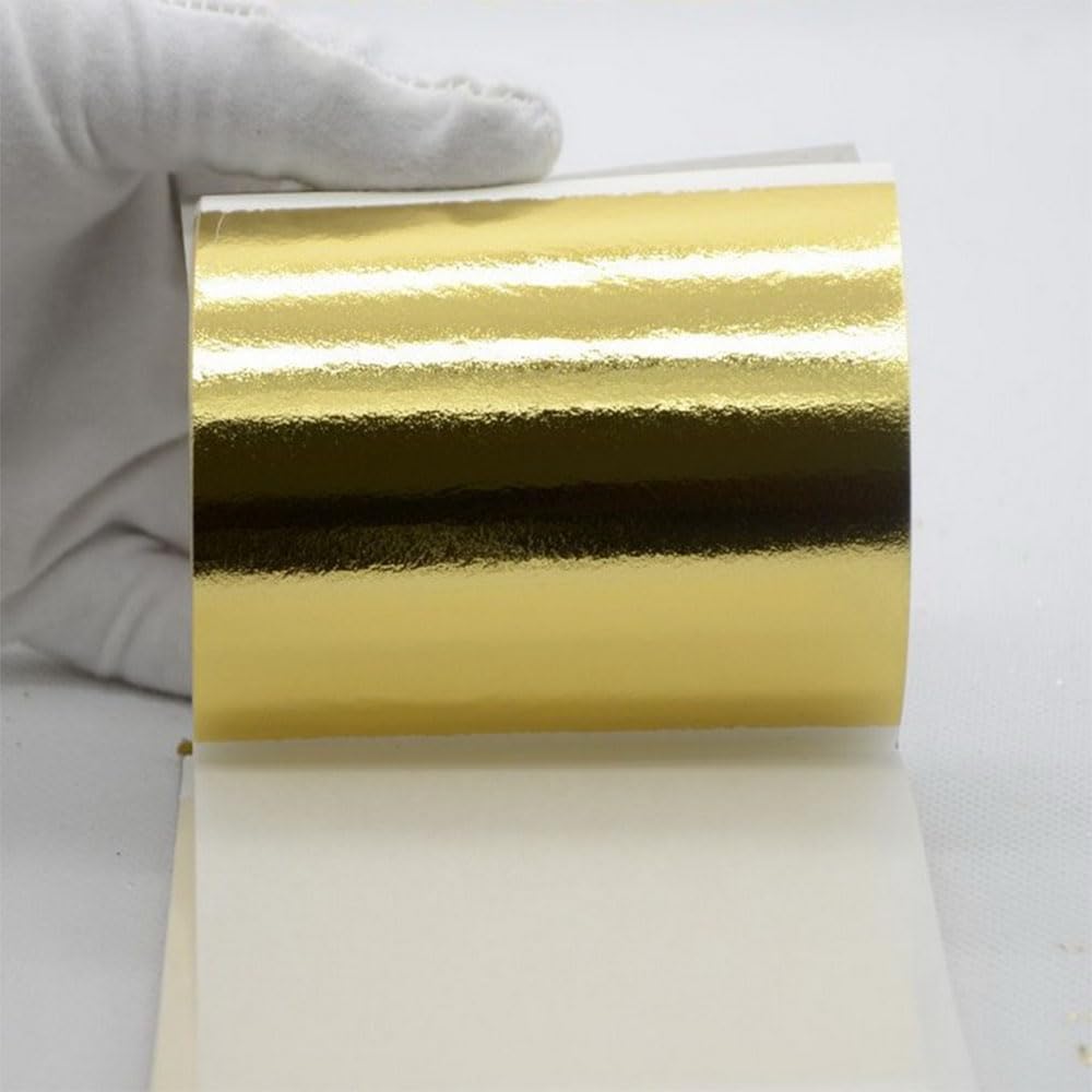 100PCS 24K Pure Genuine Gold Leaf Foil Sheet Gold Decoration (Champagne) V1188-ZC-DLL-1022