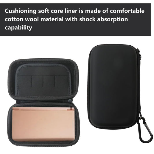 Protective Carrying Cases with Softly Lined Hard Shell Compatible for Nintendo 3DS, DS Lite, Black V1188-ZC-DLL-1170