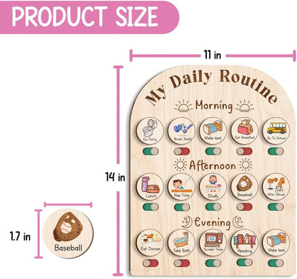Daily Routine Chart for Kids, Visual Schedule, Routine Chart for Toddlers 3-5, Morning Bedtime Routine Chart V1188-ZC-DLL-1382