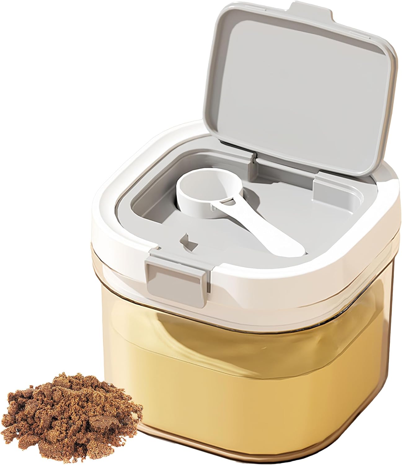 sugar container with spoon, Coffee and Dry Food Storage Containers, BPA-Free, Stackable, Easy-Clean, Perfect V1188-ZC-DLL-146