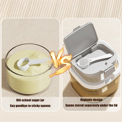 sugar container with spoon, Coffee and Dry Food Storage Containers, BPA-Free, Stackable, Easy-Clean, Perfect V1188-ZC-DLL-146