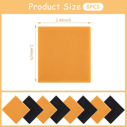 8pcs High Heels Patch Square Sole Repair Tips Rubber Boot Heel Replacement Sole Protectors Non-Slip Heel V1188-ZC-DLL-1608