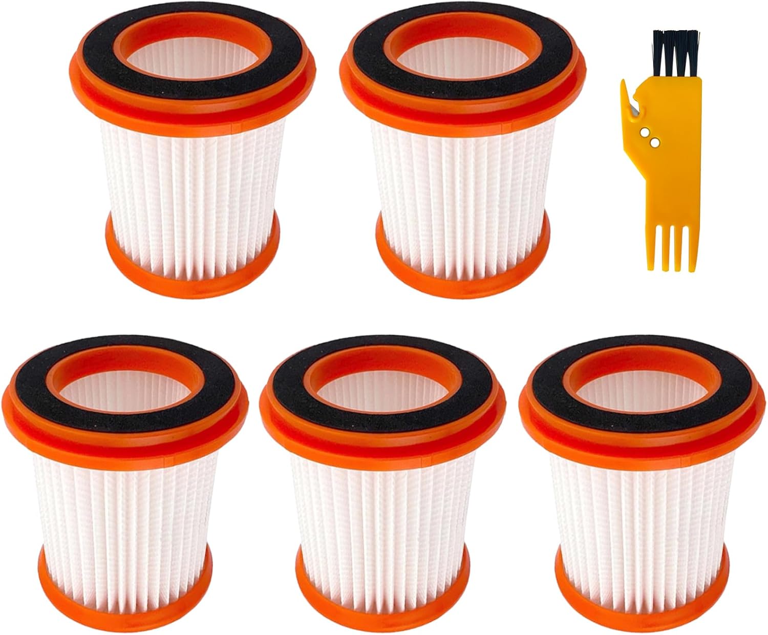 HEPA Filters for Voweek VW-VC08, for Moosoo XL618 Pro Vacuum Cleaner, 5 Pack Replacement Filter V1188-ZC-DLL-1616