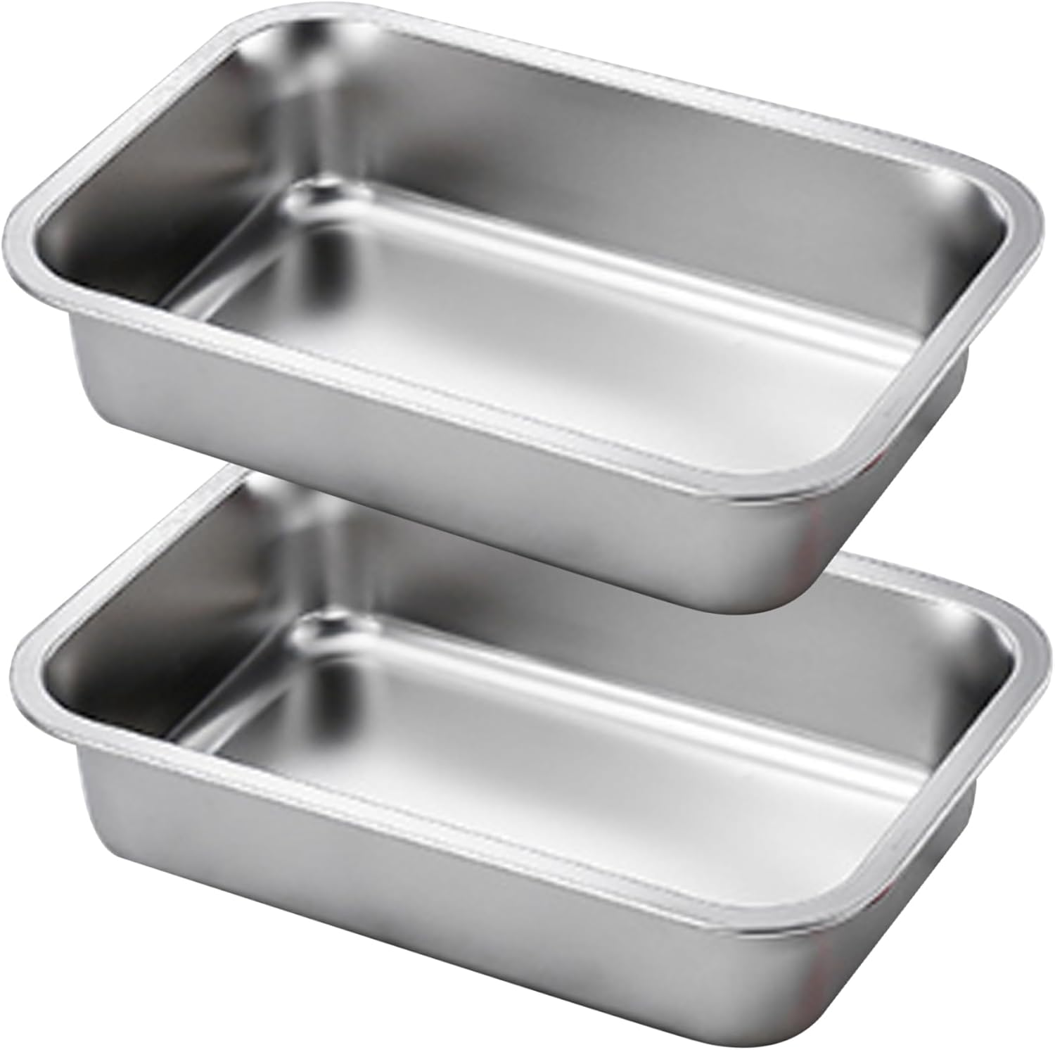 2PCS Stainless Steel Baking Pans, 9x13 Inch Rectangle Lasagna Pan, Stackable Deep Dish for Brownie, V1188-ZC-DLL-1627