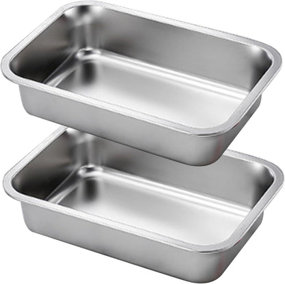 2PCS Stainless Steel Baking Pans, 9x13 Inch Rectangle Lasagna Pan, Stackable Deep Dish for Brownie, V1188-ZC-DLL-1627