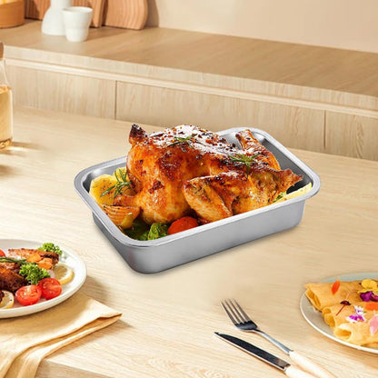 2PCS Stainless Steel Baking Pans, 9x13 Inch Rectangle Lasagna Pan, Stackable Deep Dish for Brownie, V1188-ZC-DLL-1627