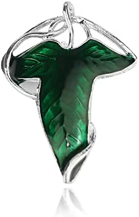 Alloy Elven Leaf Brooch - Green Leaf Clasp Pin - Elven Cloak Clasp - Costume Accessory - Movie Inspired - V1188-ZC-DLL-1672