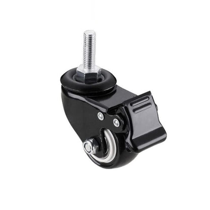 4Pcs 1.5 Inch Heavy Duty Caster Wheels Swivel Casters with Brake and M8 Threaded Stem, Loading 50kg/110lbs V1188-ZC-DLL-1761