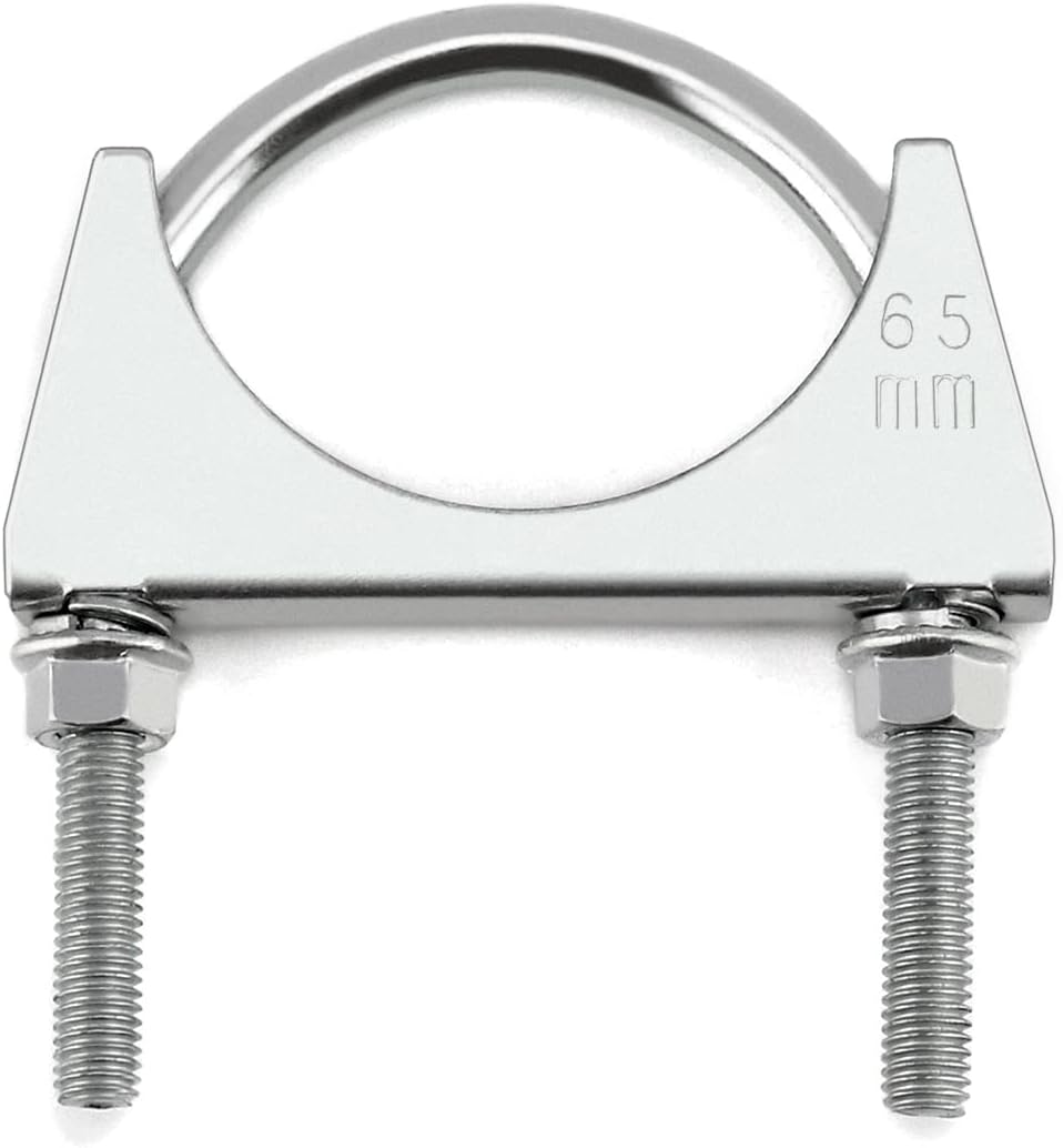 Stainless Steel U-Bolt Muffler/Exhaust Clamp (2.5" Diameter), 4 Pack U-Bolt Muffler Tip Exhaust Hook V1188-ZC-DLL-1810