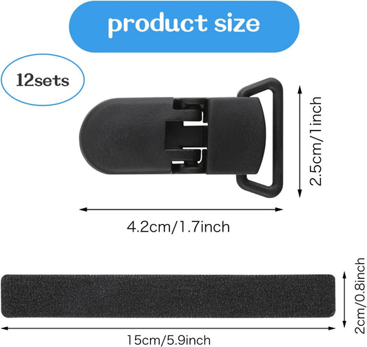 12 Pack Garden Flag Clips Anti Wind Garden Flag Stand Stoppers Flags Pole Clips to Hold Flags in Place, V1188-ZC-DLL-2047