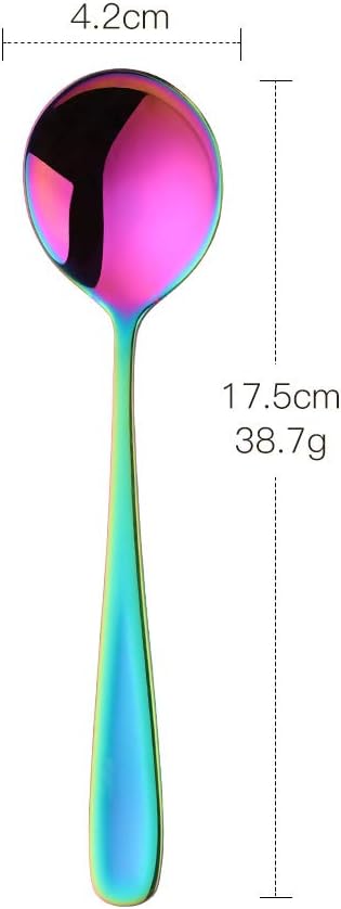 7-Inch Soup Spoons, 6 Pieces Bouillon Spoon,18/10 Stainless Steel Finished Table Dinner Spoons Set of 6 V1188-ZC-DLL-2059