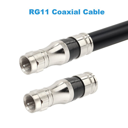 RG11 Connectors 10 Pack,F Type Connectors,RG11 Coax Cable Compression Fitting with Weather Seal O Ring V1188-ZC-DLL-2133