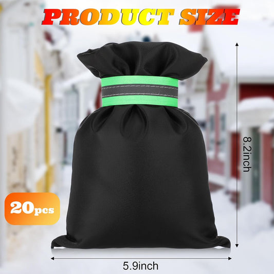 20 Pack Outdoor Faucet Cover for Winter 8.2 x 5.9 Inch Garden Socks with Reflective Strips Freeze Protection V1188-ZC-DLL-2159