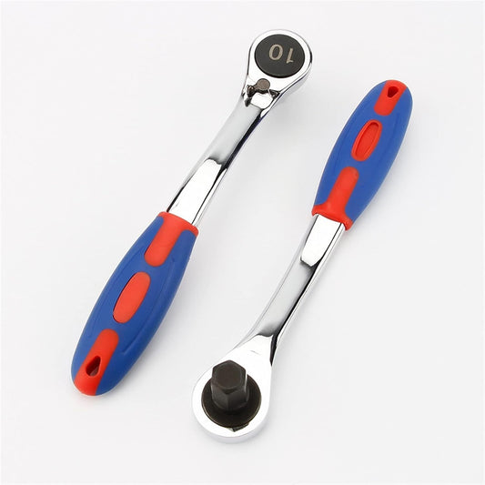 Wrench Sets, 1pcs Reversible Ratchet Allen Key Wrench, Ratcheting Hex Bolt Spanner with Soft Rubber Handle V1188-ZC-DLL-321