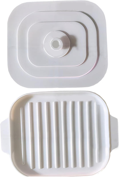Microwave Bacon Cooker, 11x8.2inch Silicone Microwavable Bacon Grill with Lid & Handles, Bacon Tray for V1188-ZC-DLL-368