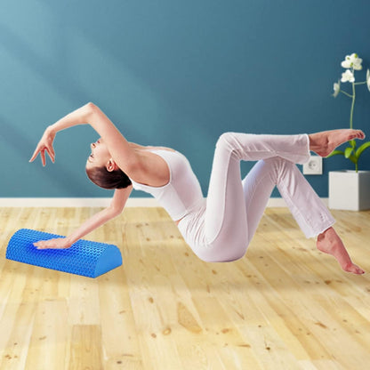 Half Round Foam Roller, Yoga Foam Roller for Pain Relieved, Muscle Massage, Physical Therapy (Blue) V1188-ZC-DLL-374