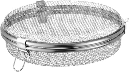 Dishwasher Basket for Small Items Stainless Steel 3 Buckles Dishwasher Basket with Fine Mesh Odor-Free Round V1188-ZC-DLL-442