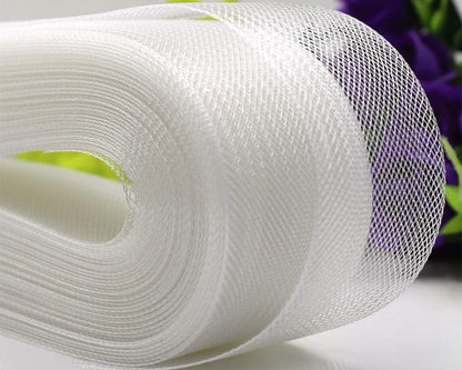 2 inch Wide Polyester White Horsehair Braid, Selling Per Roll/ 50 Yards V1188-ZC-DLL-463