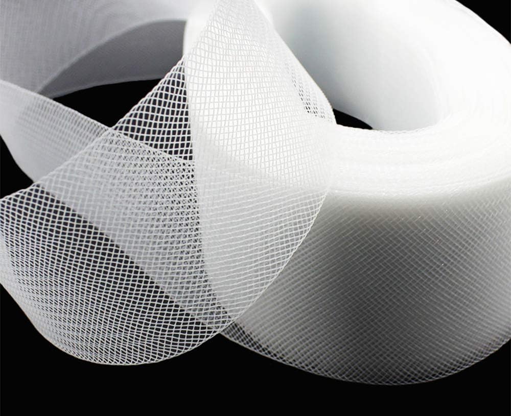 2 inch Wide Polyester White Horsehair Braid, Selling Per Roll/ 50 Yards V1188-ZC-DLL-463