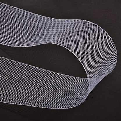 2 inch Wide Polyester White Horsehair Braid, Selling Per Roll/ 50 Yards V1188-ZC-DLL-463