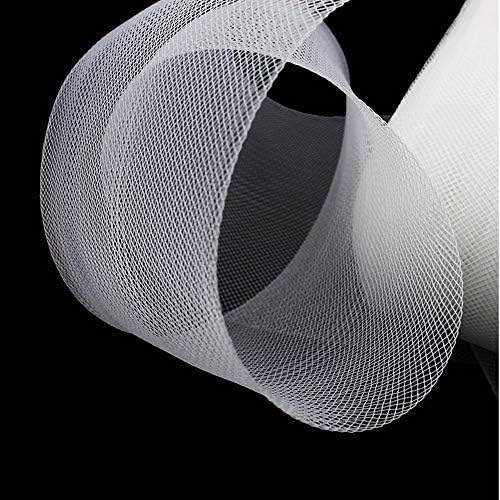 2 inch Wide Polyester White Horsehair Braid, Selling Per Roll/ 50 Yards V1188-ZC-DLL-463