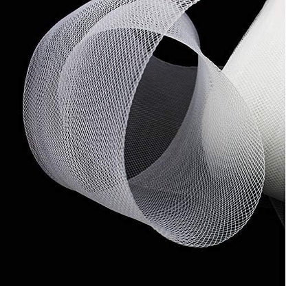 2 inch Wide Polyester White Horsehair Braid, Selling Per Roll/ 50 Yards V1188-ZC-DLL-463