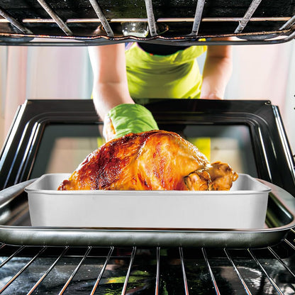 Broiler Pan for Oven, Rectangular Tray Deepened Kitchen Bakeware Rack Roaster Refrigerated Crisper Chassis V1188-ZC-DLL-499