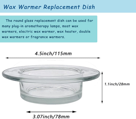 2Pcs Replacement Wax Warmer Dish for Electric Oil Aromatherapy Burner/Warmer, 4.5Inch Wax Melter Wax Warmer V1188-ZC-DLL-522