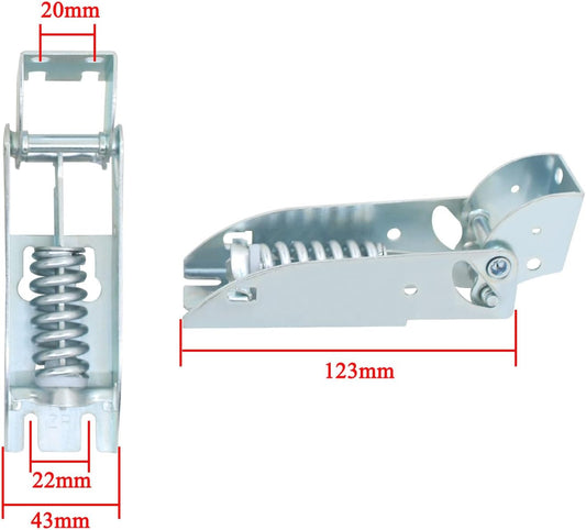 Freezer Hinge with Spring, Metal, Surface Mount, 1pcs V1188-ZC-DLL-568