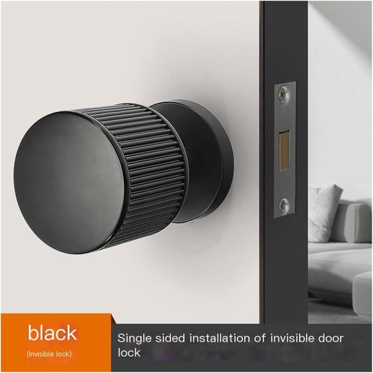 [Special for Invisible Doors] Black Minimalist Invisible Door Lock Hidden Single-Sided Handle Secret Room V1188-ZC-DLL-583