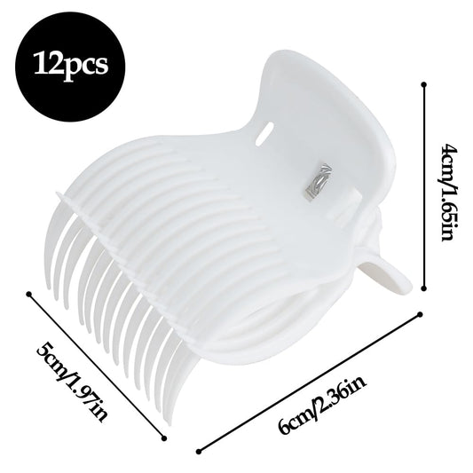 Hair Roller Clips Set - Curling Clips for Hot Rollers and Curlers (12 Pcs) V1188-ZC-DP-08