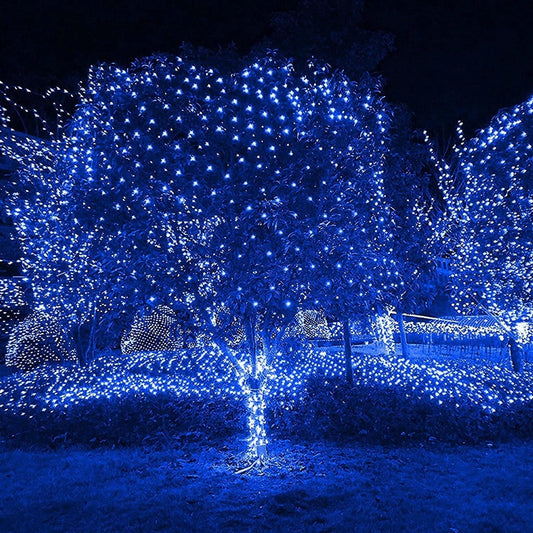 Solar Net Mesh String Lights, 9.8ft x 6.6ft 192 LED Outdoor Waterproof LED Decorative Lights with Remote for V1188-ZC-DP-179