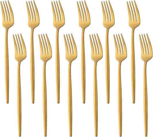 12 PCS Modern Stainless Steel Dinnerware Flatware Set, Reusable Popular Dinner Fork, Widely Use on Home, V1188-ZC-DP-229