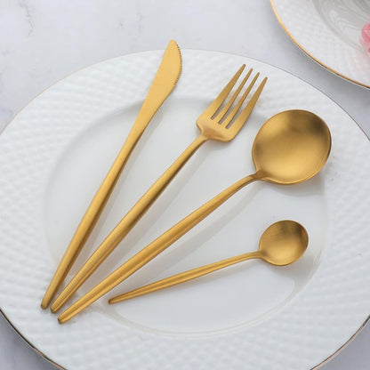 12 PCS Modern Stainless Steel Dinnerware Flatware Set, Reusable Popular Dinner Fork, Widely Use on Home, V1188-ZC-DP-229
