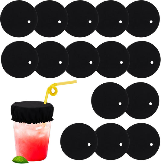 15Pcs Drink Cover Scrunchies with Straw Hole, Reusable Spiking Prevention Scrunchie Cup Drinks Protection V1188-ZC-LHJ-1039