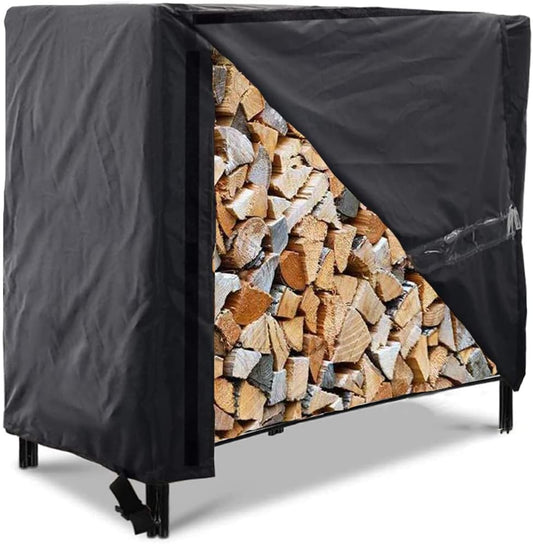 Firewood Log Rack Cover 4ft / 8ft Heavy Duty Waterproof Wood Pile Outdoor Patio Garden Fireplace Holder Fire V1188-ZC-LHJ-1176
