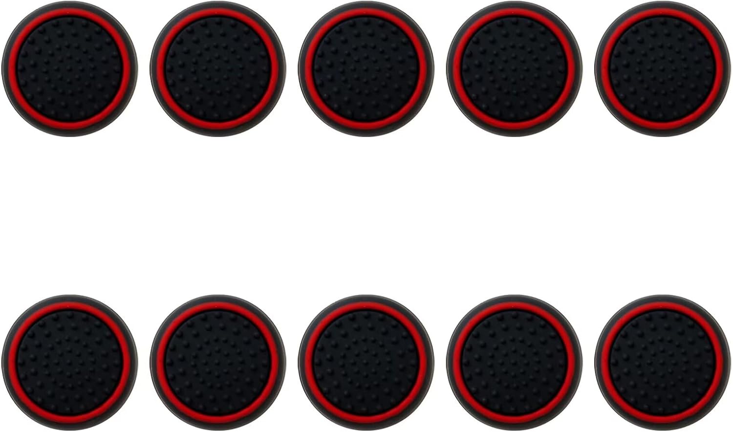 10Pcs Analog Controller Thumb Stick Grip Thumbstick Cap Cover for PS3/PS4/PS5 Controller - Black Background V1188-ZC-LHJ-1308