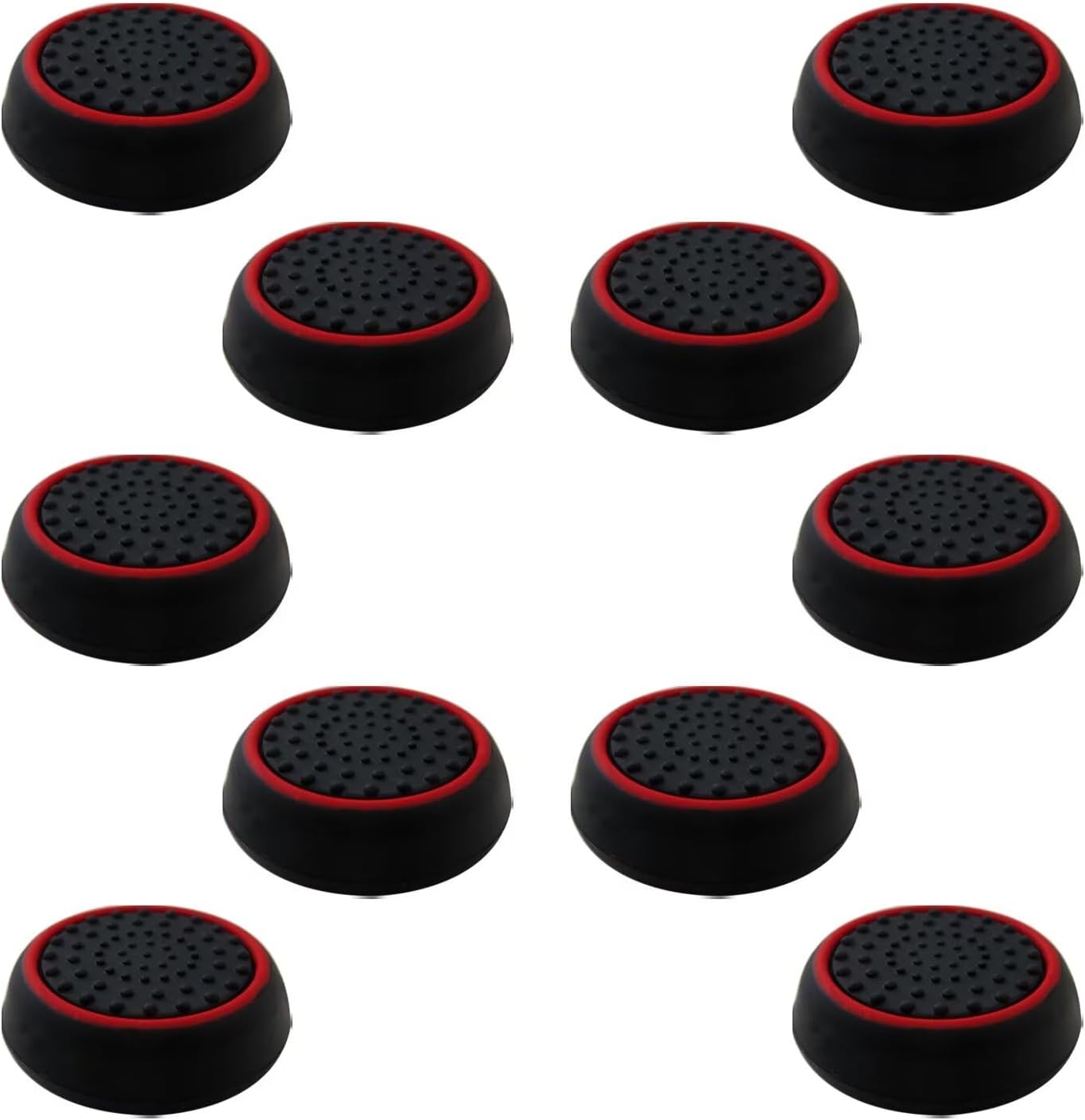 10Pcs Analog Controller Thumb Stick Grip Thumbstick Cap Cover for PS3/PS4/PS5 Controller - Black Background V1188-ZC-LHJ-1308