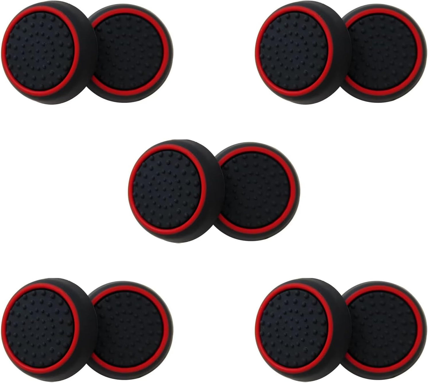 10Pcs Analog Controller Thumb Stick Grip Thumbstick Cap Cover for PS3/PS4/PS5 Controller - Black Background V1188-ZC-LHJ-1308