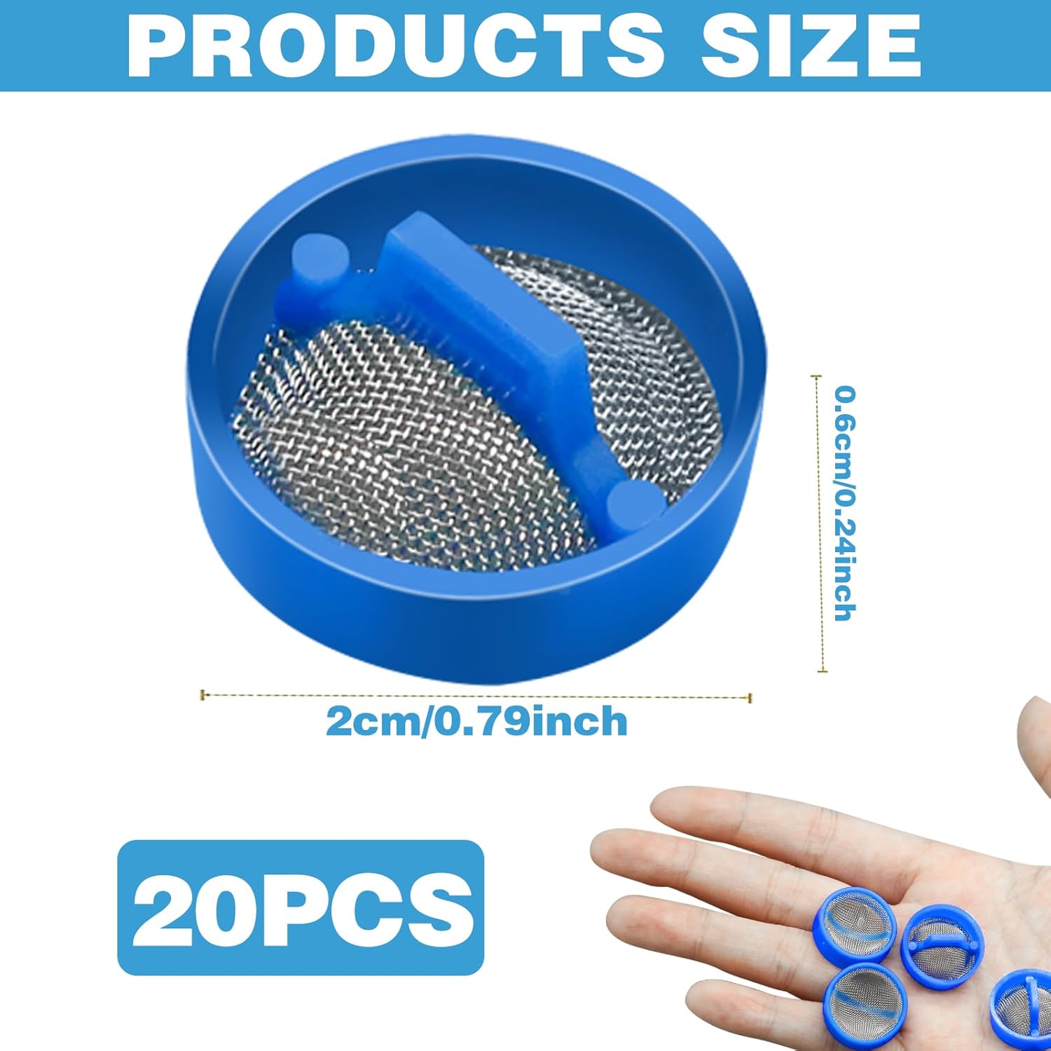 20Pcs Washing Machine Water Filter, Inlet Valve Filter Hose Washer with Screen Inline V1188-ZC-LHJ-1344