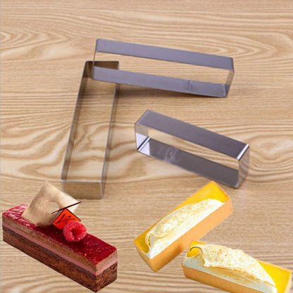 Mousse Mold 3-piece Set, Rectangle Ring Bakeware Tiramisu Cake Baking Cookie Cutters V1188-ZC-LHJ-214