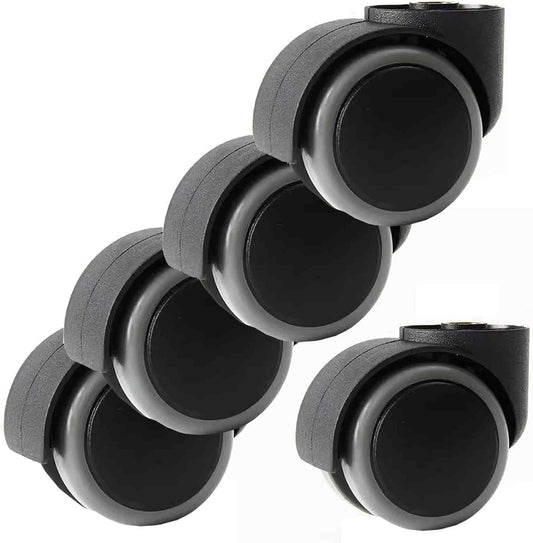 Office Chair Casters Wheels - Set of 5, Universal, Rodless, Silent, Easy Install, Metal, Swivel V1188-ZC-LHJ-216
