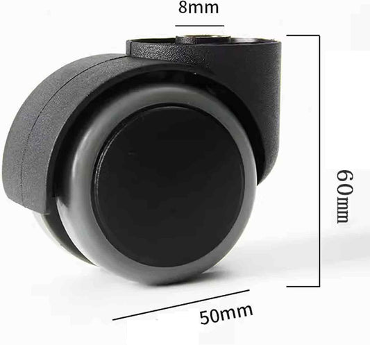 Office Chair Casters Wheels - Set of 5, Universal, Rodless, Silent, Easy Install, Metal, Swivel V1188-ZC-LHJ-216
