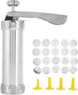 Cookie Press,Electric Cookie Press Gun with 20 Cookie Shapes Discs and 4 Piping Nozzle Cookie Press for V1188-ZC-LHJ-495