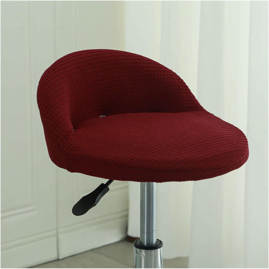 Round Bar Stool Covers Slipcovers Low Back Set of 2, Anti-Slip Counter Stool Chair Covers with Elastic Band, V1188-ZC-LHJ-618