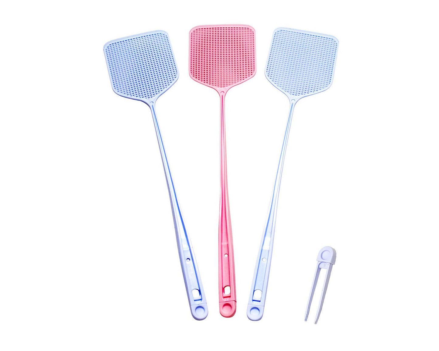 Plastic Fly Swatter with Tweezers, Bugs Whisk and Fly Killer with Pincers (3) V1188-ZC-LHJ-638