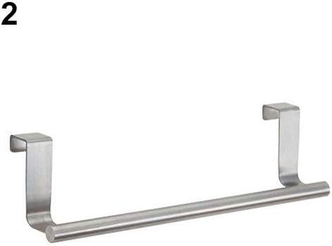 Stainless Steel Over The Cabinet Dish and Hand Towel Bar Holder Over Kitchen Drawer Door Towel Rack Hook V1188-ZC-LHJ-898