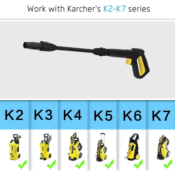 Compatible with Karcher K2 K3 K4 K5 K6 K7 High Pressure Washer Gun V1188-ZX-Y100796