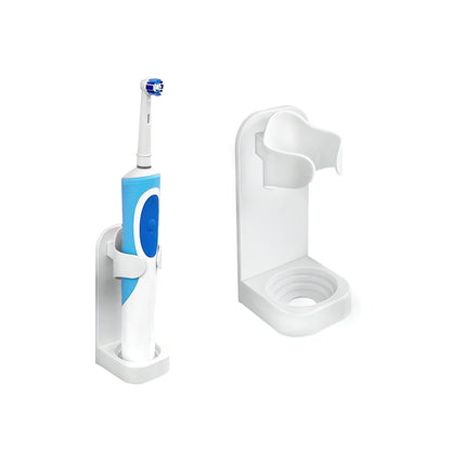 2-Pack White Wall-Mounted Toothbrush Holder Compatible with Oral-B and Braun Electric Toothbrushes V1188-ZX-Y1022-00478